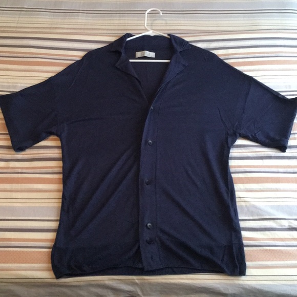 Zara Studio Linen Shirt Sz L - Picture 1 of 2